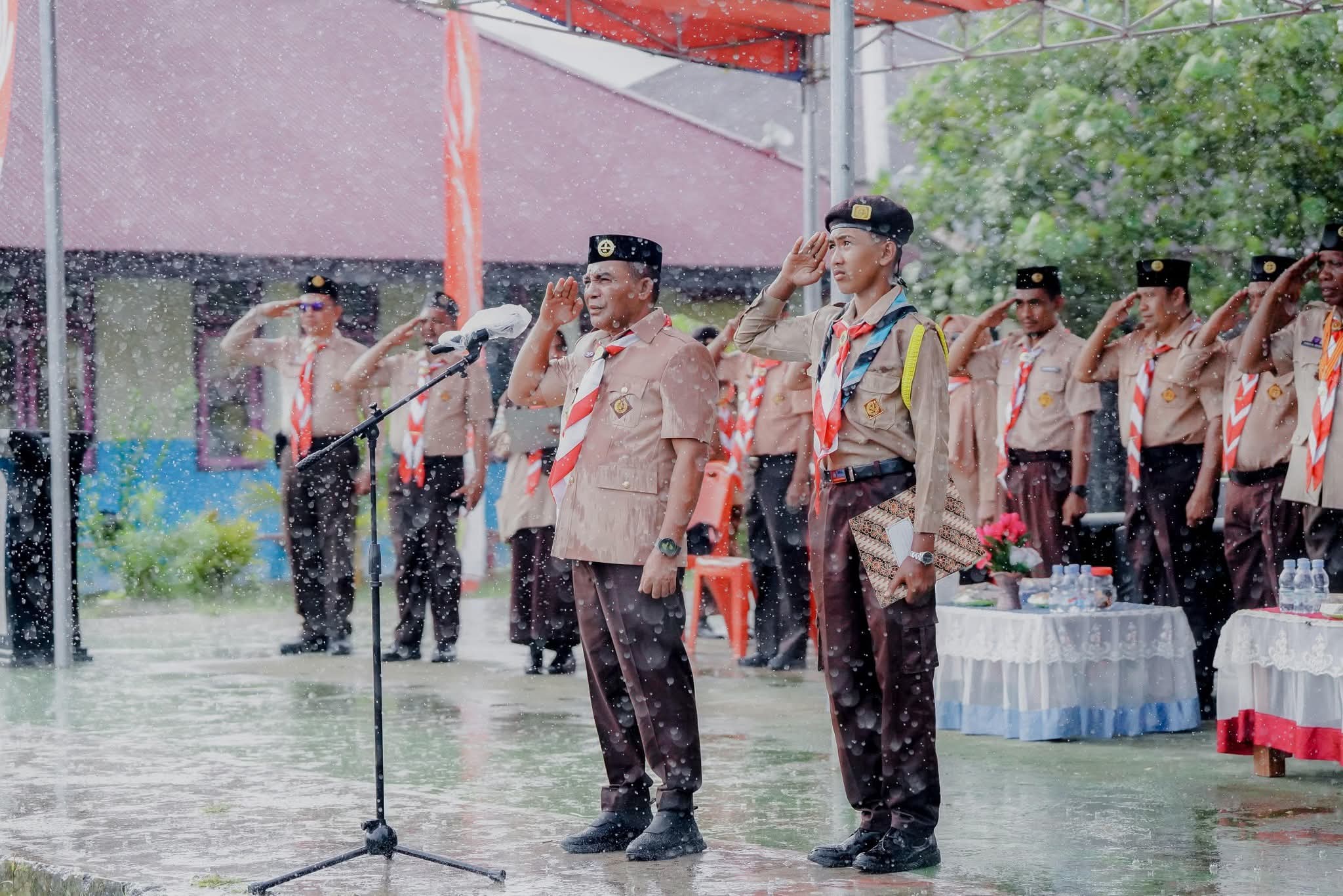 Wakil Bupati Ahlan Djumadil Bertindak Sebagai Pembina Upacara Perkemahan HUT Pramuka ke 64