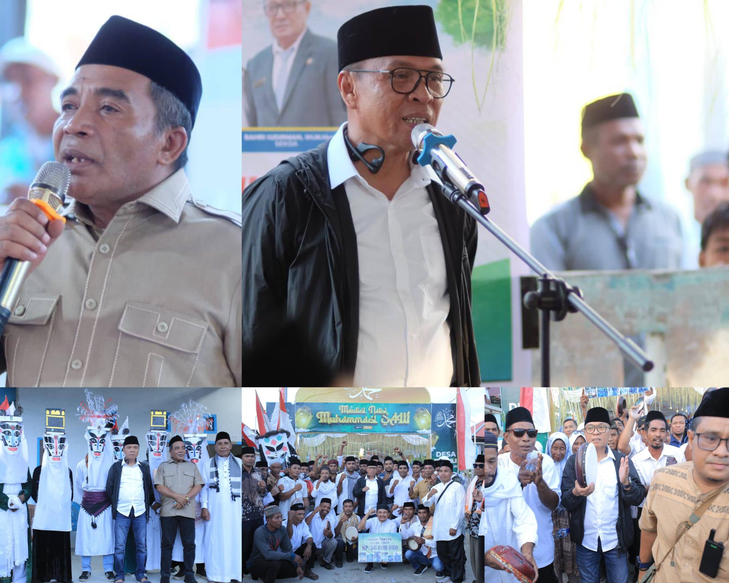 bupati-dan-wakil-bupati-halteng-hadiri-maulid-nabi-dengan-adat-fanten-di-desa-damuli-patani-timur