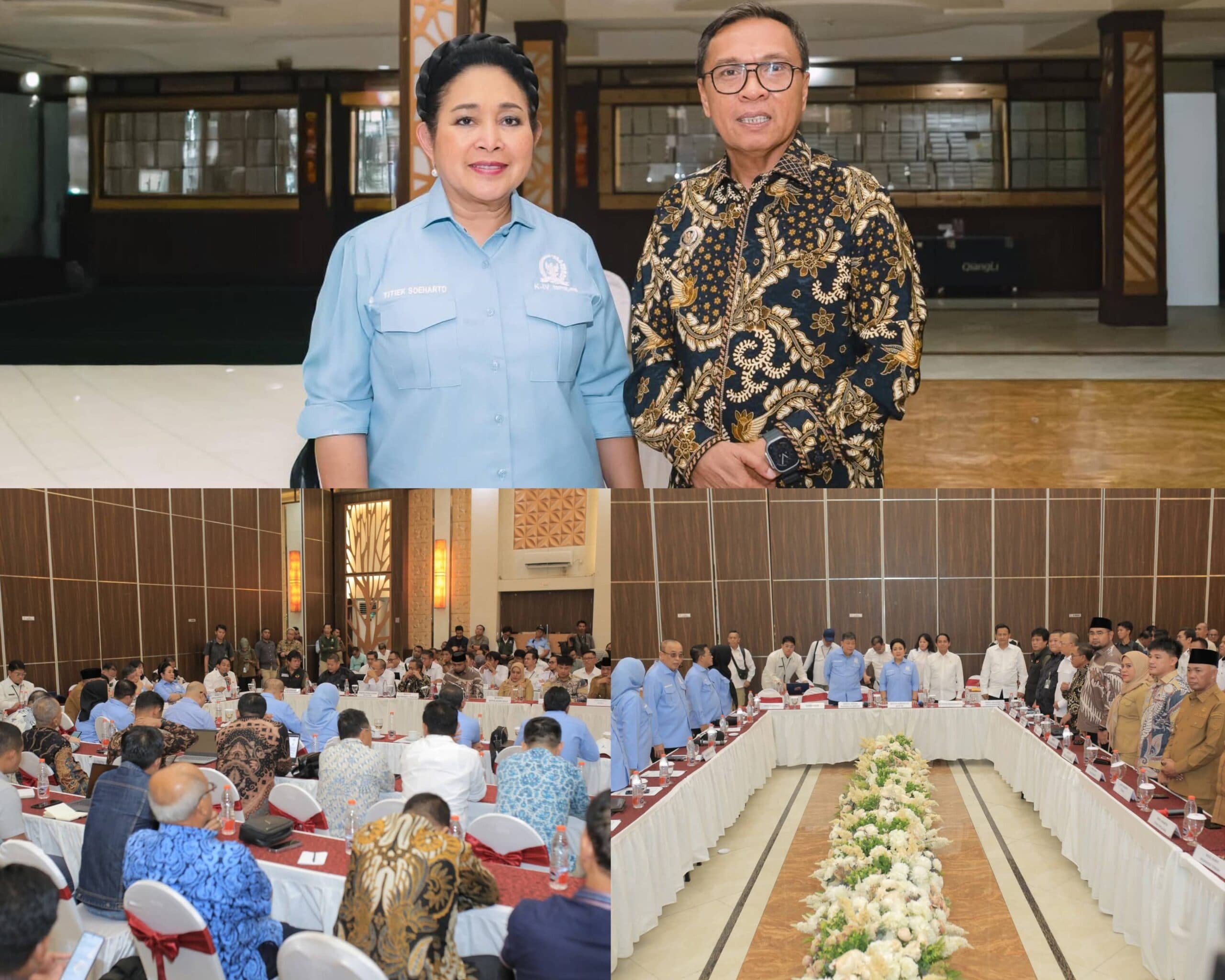 bupati-dan-wakil-bupati-halmahera-tengah-malukan-pertemuan-dengan-menteri-kehutanan-raja-juli-antoni-bersama-ketua-komisi-iv-titi-soeharto-di-ternate